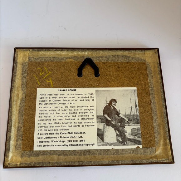 Vintage Kevin Platt Wall Art of Castle Combe, Wiltshire 1985 - Picture 5 of 7